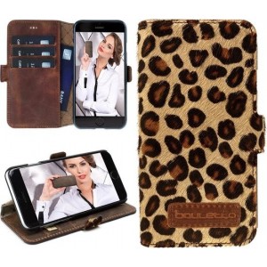 Bouletta - Lederen New iPhone SE (2020) - BookCase - Furry Leopard