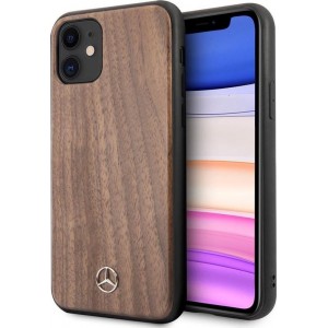 iPhone 11 Backcase hoesje - Mercedes-Benz - Hout-look Walnotenhout - Hout