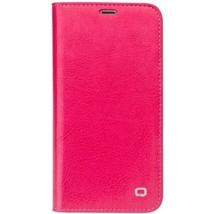 De Qialino Leren Wallet iPhone X - Roze