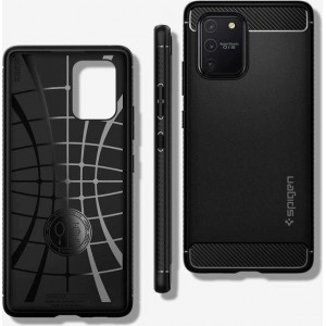 Hoesje Samsung Galaxy S10 Lite - Spigen Rugged Armor Case  - Zwart