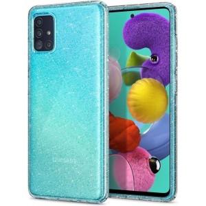 Hoesje Samsung Galaxy A51 - Spigen Liquid Crystal Glitter Case - Doorzichtig/Transparant