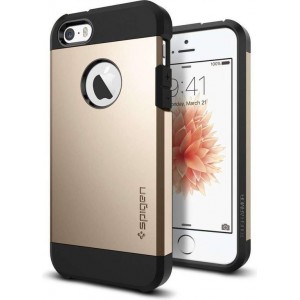 Hoesje Apple iPhone SE - Spigen Tough Armor Case - Champagne