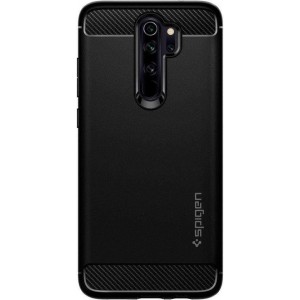 Hoesje Xiaomi Redmi Note 8 Pro - Spigen Rugged Armor Case  - Zwart