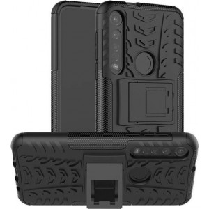 Rugged Hybrid Motorola Moto G8 Plus Case - Zwart