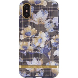 Richmond & Finch Floral Checked - Gold details for iPhone X black