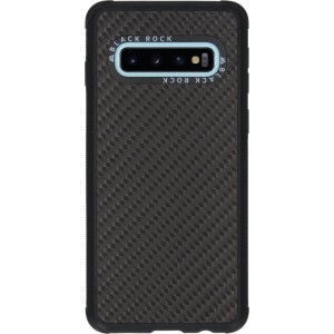 Black Rock Real Carbon Backcover Samsung Galaxy S10 hoesje - Zwart