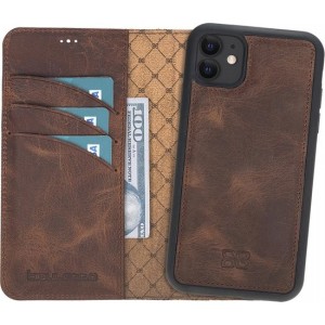 Bouletta Uitneembare 2-in-1 Leer WalletCase iPhone 11 Vintage Brown