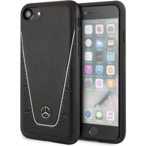 iPhone SE (2020)/8/7/6s/6 Backcase hoesje - Mercedes-Benz - Geen opdruk Zwart - Leer