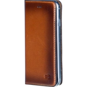 Senza Desire Leather Booklet Apple iPhone 5/5S/SE Burned Cognac