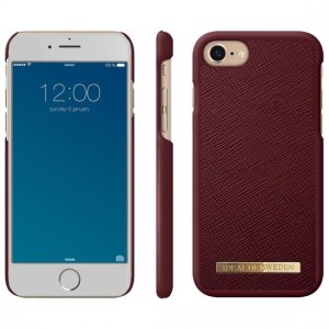 iDeal of Sweden Saffiano Backcover iPhone SE (2020) / 8 / 7 / 6(s) hoesje - Rood