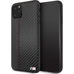 iPhone 11 Pro Max Backcase hoesje - BMW - Effen Zwart - Kunstleer