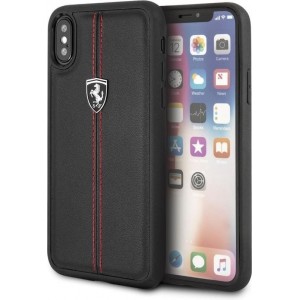 Ferrari Zwart Heritage Vertical Stripe Hard Case iPhone X / Xs