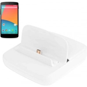 Hoge kwaliteit USB mobiele telefoon oplader voor Google Nexus 5 (wit)