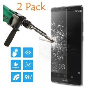 Gratis 1 + 1 Huawei Mate 8 glazen Screen protector Tempered Glass 2.5D 9H (0.3mm)