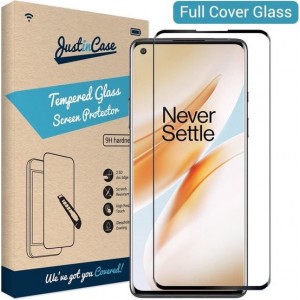 Just in Case Full Cover Tempered Glass OnePlus 8 Protector - Black