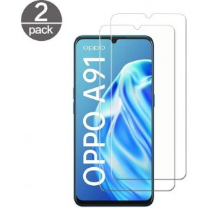 Oppo A91 Screenprotector Glas Gehard Tempered Glass - 2 Stuks