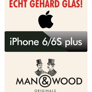 Man & Wood Screenprotector / Schermbescherming ECHT GEHARD GLAS (Tempered Glass) - iPhone 6/6S Plus