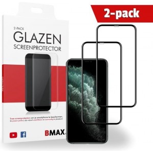 2-pack BMAX Apple iPhone 11 Pro Screenprotector Full Cover Glas | Dekt het volledige scherm! | Beschermglas | Tempered Glass