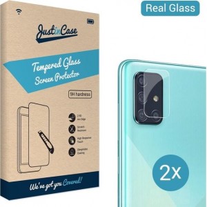 Just in Case Tempered Glass voor de Samsung Galaxy A71 Camera Lens 2 stuks