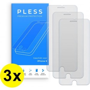 3x Screenprotector iPhone 8 - Beschermglas Tempered Glass Cover - Pless®