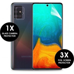 iMoshion Screenprotector Samsung Galaxy A71 Folie - 3 Pack + 1 Camera Protector Glas