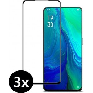 OPPO Reno 2Z Screenprotector Tempered Glass Gehard Full Cover - 3 PACK