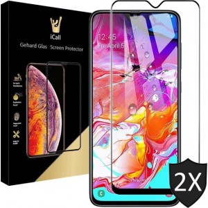 Samsung A70 Screenprotector - Samsung Galaxy A70 Screenprotector - Full Screen Protector Glas - 2 Stuks