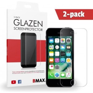 2-pack BMAX Glazen Screenprotector iPhone 5 / 5s / 5c / SE / Beschermglas / Tempered Glass / Glasplaatje