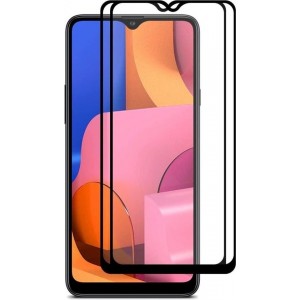 2 Pack Samsung Galaxy A20S Screenprotector Glazen Gehard  Full Cover Volledig Beeld Tempered Glass