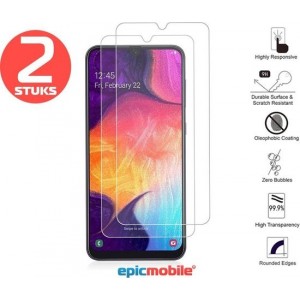 Epicmobile - Samsung Galaxy A50s/A50/A30s 2 Stuks Screenprotector - Tempered Glass – Gehard Glas 9H - 2 Pack voordeelbundel