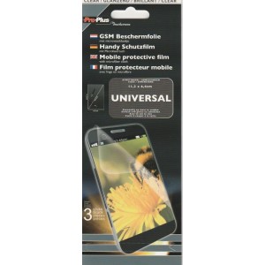 Universeel Display Beschermfolie voor smartphones 11,2 x 6,4 cm 3 stuks Clear / Transparant