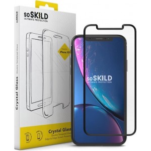 SoSkild Crystal Double Tempered Glass Screenprotector Zwart voor iPhone Xr en iPhone 11