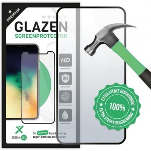 Motorola One Vision - Premium full cover Screenprotector - Tempered glass - Case friendly