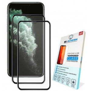 BE-SCHERM iPhone 11 Pro Screenprotector Glas - iPhone Xs Screenprotector Glas - iPhone X Screenprotector Glas - Full Cover - 2x