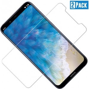 2 Stuks Screenprotector Tempered Glass Glazen Gehard Screen Protector 2.5D 9H (0.3mm) - Nokia 8.1