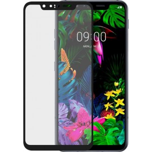 Azuri Full Glue Tempered Glass flat RINOX ARMOR  - zwart frame - LG G8s ThinQ