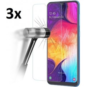 4mobilez Samsung A50 set 3x glass screenprotectors - 2.5D