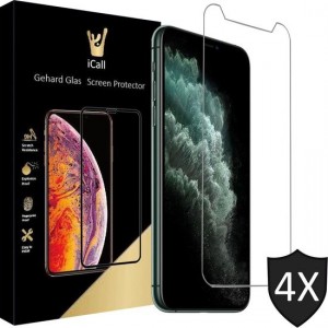 iPhone 11 Pro Screen Protector - iPhone XS Screenprotector - iPhone X Screenprotector - Tempered Glass - 4 Stuks