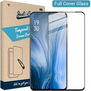 Just in Case Full Cover Tempered Glass voor Oppo Reno 10X Zoom - Zwart