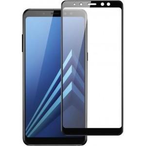 Tempered Glass Screen Protector 5D voor Samsung Galaxy A8 2018 Zwart