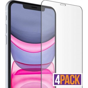 4 Stuks Screenprotector Tempered Glass Glazen Gehard Screen Protector 2.5D 9H (0.3mm) - iPhone 11 Pro Max