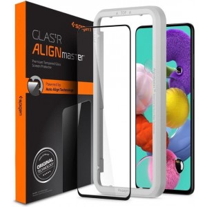 Spigen AlignMaster Full Cover Glass met Montage Frame voor Samsung Galaxy A51 - Zwart