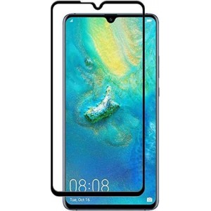 Huawei Mate 20 X - Full Cover Screenprotector - Gehard Glas - Zwart