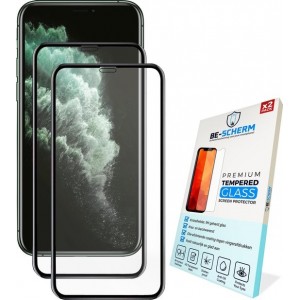 BE-SCHERM iPhone 11 Pro Max Screenprotector Glas - iPhone Xs Max Screenprotector Glas - Full Cover - 2x