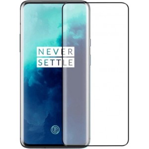 Colorfone Tempered Glass Curved OnePlus 7T Pro Zwart (Half Glue)