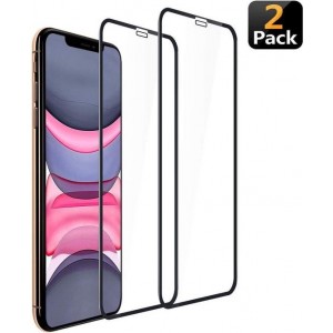 2 Stuks Screenprotector Full Tempered Glass Glazen Gehard Screen Protector 2.5D 9H (0.3mm) - iPhone 11