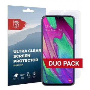 Rosso Samsung Galaxy A40 Ultra Clear Screen Protector Duo Pack