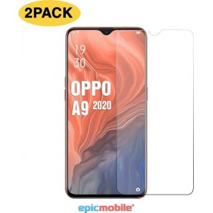 OPPO A9 2020 - 2x Screenprotector - Tempered Glass Anti Burst - 2 PACK - Epicmobile