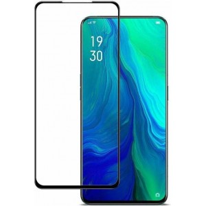 Oppo Reno 10X Zoom - Full Cover Screenprotector - Gehard Glas - Zwart