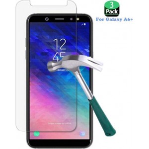 3 Stuks Screenprotector Tempered Glass Glazen Gehard Screen Protector 2.5D 9H (0.3mm) - Samsung Galaxy A6 2018